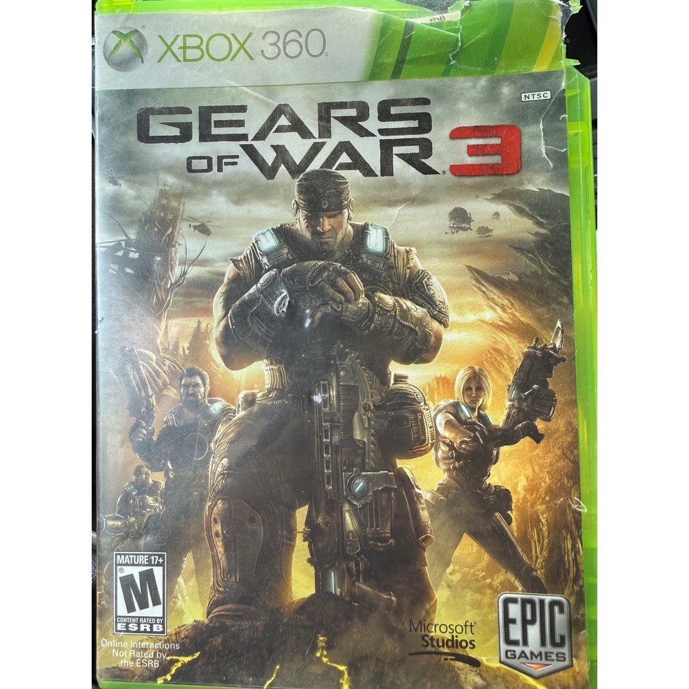 Gears of War 3 Xbox 360 Microsoft Epic Games 2011 Action NTSC Case Damage